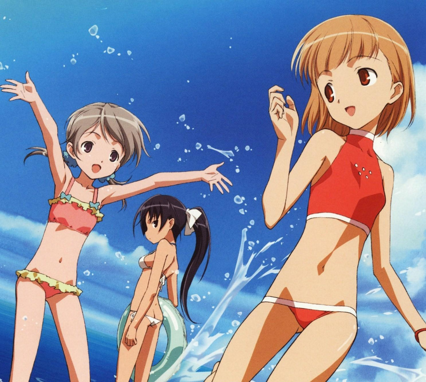 beach ichijo_eika mizugi ocean sakurano_otoha sky_girls sonomiya_karen