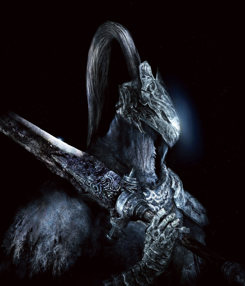 1boy absurdres armor artorias_the_abysswalker dark_souls from_software full_armor helmet highres knight official_art solo souls_(from_software) sword weapon