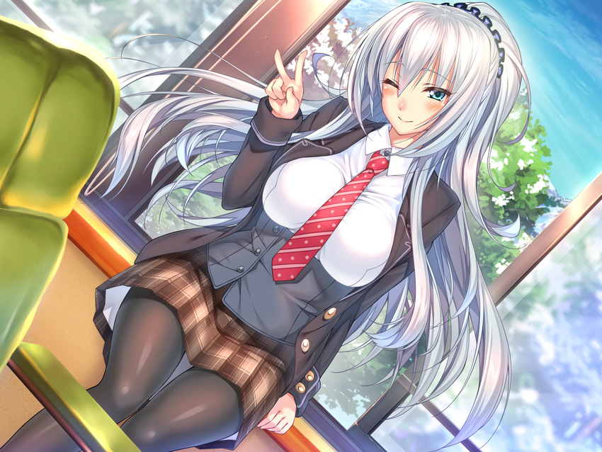 amakano_~second_season~ azarashi_soft game_cg pantyhose piromizu seifuku suzurikawa_euphrasie_ruika