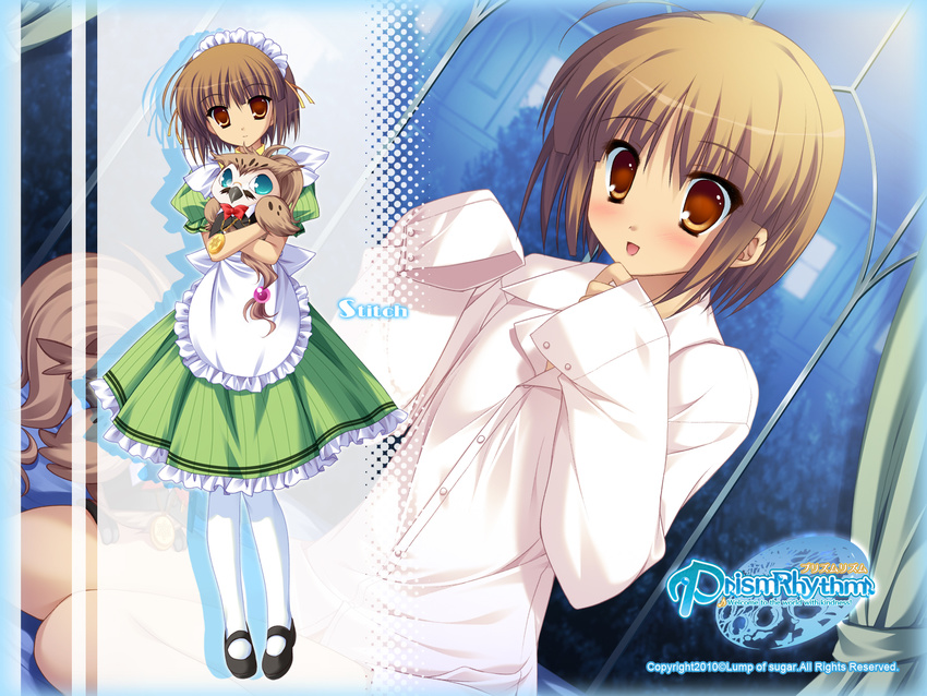 dress_shirt lump_of_sugar maid prism_rhythm sesena_yau stitch trap wallpaper