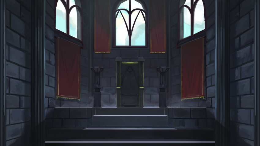 absurd_res brazier chair daikara_(kingdom) emblazon furniture hi_res itinerantur_(universe) nsilverdraws scenery stairs throne throne_room window zero_pictured