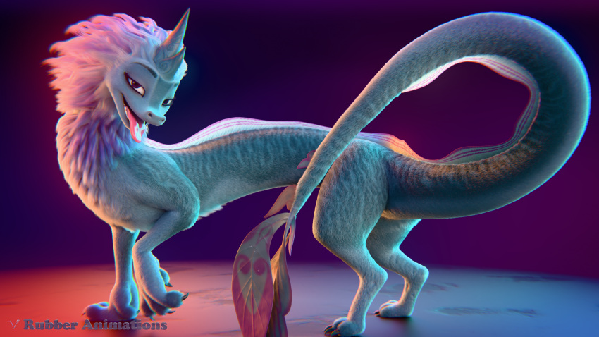 3d_(artwork) absurd_res digital_media_(artwork) disney dragon female feral hi_res mythological_creature mythological_scalie mythology raya_and_the_last_dragon rubber_(artist) scalie sisu_(ratld) solo