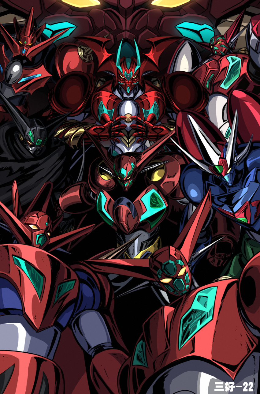 3ok absurdres black_getter getter-1 getter_arc getter_emperor getter_go getter_robo getter_robo_(1st_series) getter_robo_arc getter_robo_g getter_robo_go glowing glowing_eyes head_tilt highres horns looking_at_viewer md5_mismatch mecha new_getter_robo no_humans open_hands robot science_fiction shin_getter-1 shin_getter_dragon shin_getter_robo super_robot wings yellow_eyes