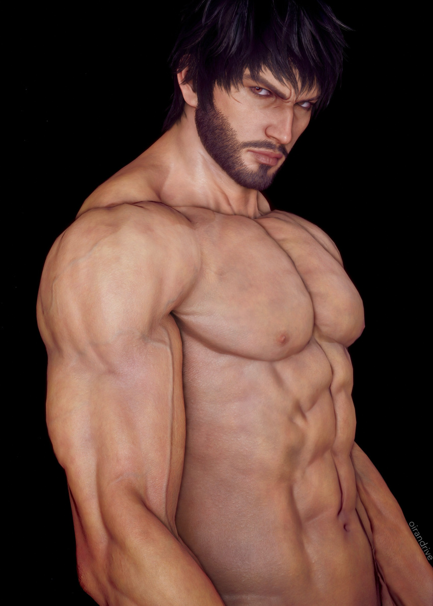 abs arab arab_male arabian bandai_namco beard bodyguard brown_hair gaze handsome handsome_man hero hunk intense_stare light_brown_eyes male male_focus male_only manly martial_artist masculine masculine_male masculine_man muscles muscular muscular_male no_visible_genitalia oirandrive pecs security_guard serious_face serious_look shaheen shirtless shirtless_male solo solo_male solo_male stud tan-skinned_male tan_skin tekken tekken_8 veiny_muscles