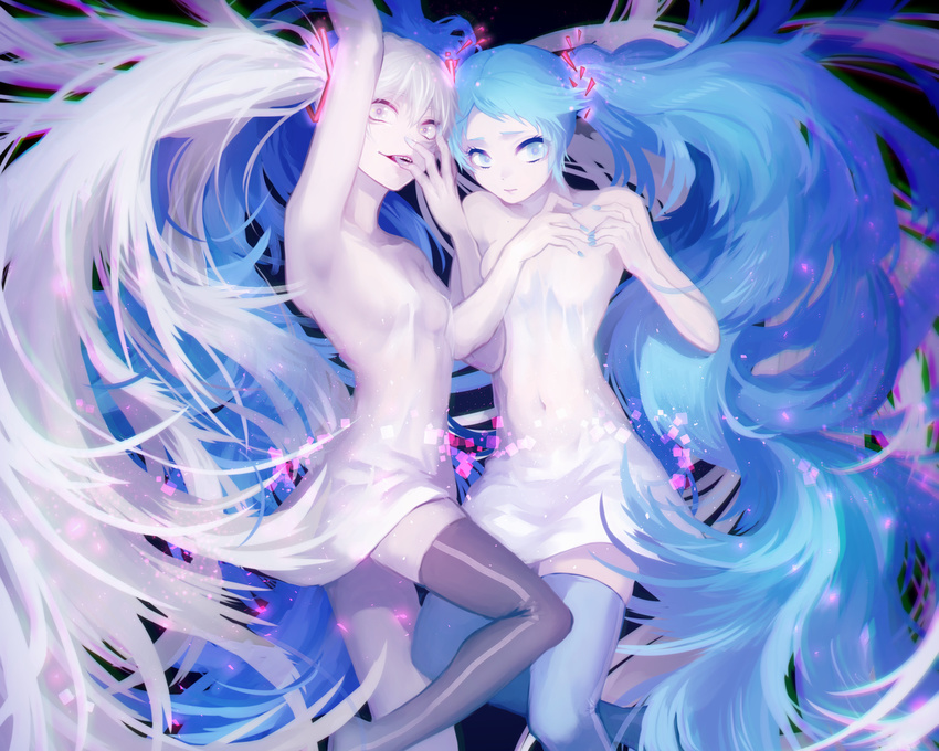 cropped ghost_rule_(vocaloid) hatsune_miku hona_(platinum_egg) style:liar_dance_(vocaloid) vocaloid