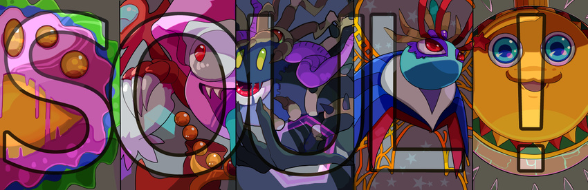 blue_skin drawcia drawcia_soul galactic_nova hat kirby's_return_to_dream_land kirby:_planet_robobot kirby_(series) kirby_canvas_curse kirby_super_star_ultra kirby_triple_deluxe long_tongue mahoroa mahoroa_soul marx marx_soul monster nintendo queen_sectonia red_eyes sectonia_soul soul_of_sectonia spoilers star_dream star_dream_soul_os tongue tongue_out trait_connection wings