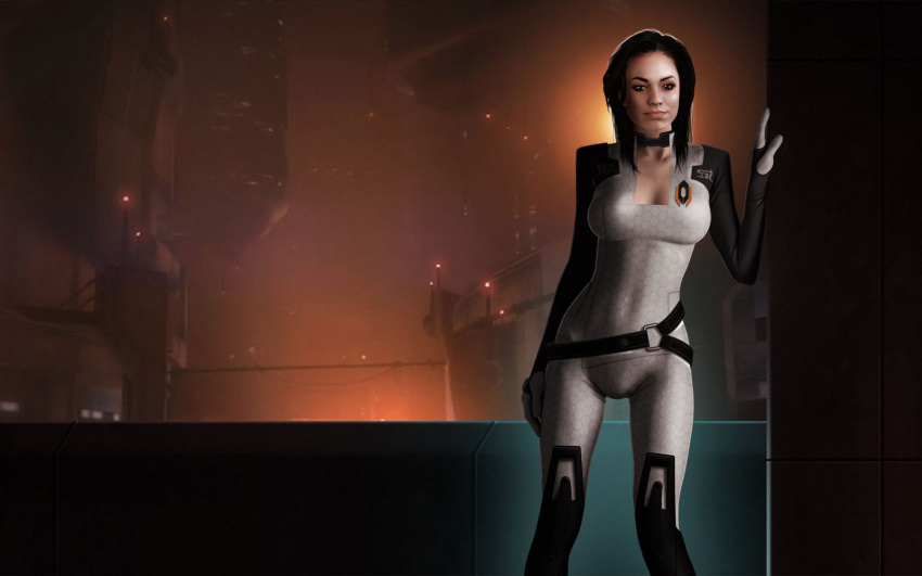 1girls mass_effect miranda_lawson ranged_weapon_(artist) tagme