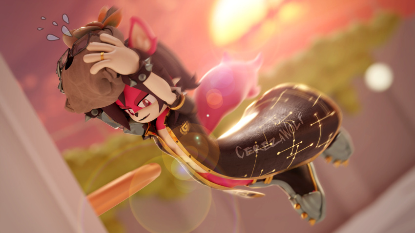 16:9 2022 3d_(artwork) anthro basketball basketball_court basketball_hoop boots canid canine canis carrying_another cereza_(coel3d) clothing coel3d digital_media_(artwork) fan_character female footwear hi_res koco_(sonic) mammal open_mouth plantigrade sega signature solo sonic_frontiers sonic_the_hedgehog_(series) sport topwear watermark widescreen wolf