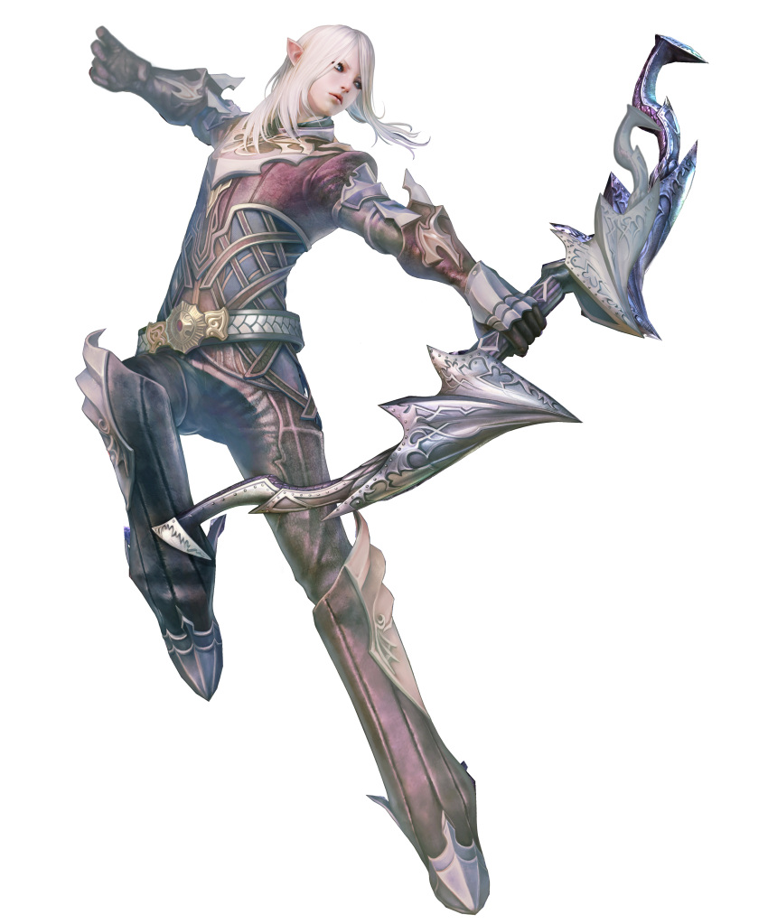 blonde_hair high-elf male official_art tera_online transparent_background weapon