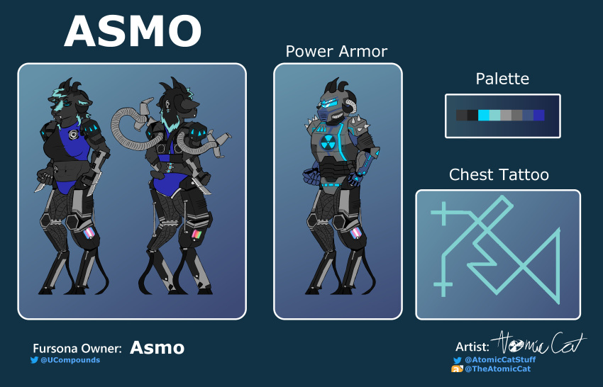 14:9 2022 4_eyes absurd_res anarchist anthro armor asmo atomic_cat black_body black_fur black_hair black_sclera blade blue_body blue_eyes blue_fur blue_hair blue_theme bovid breasts caprine claws clothing crop_top cybernetic_leg cybernetic_limb cybernetics cyborg english_text exposed_muscle female fur glowing glowing_eyes goat hair hazard_symbol hi_res highlights_(coloring) hooves inner_ear_fluff lgbt_pride machine mammal mask model_sheet multi_eye power_armor pride_color_bodypaint pride_colors radiation_symbol radioactive robotic_arm shirt solo symbol synthetic synthetic_muscles tentacle text topwear trans_(lore) trans_woman_(lore) transgender_pride_colors tuft