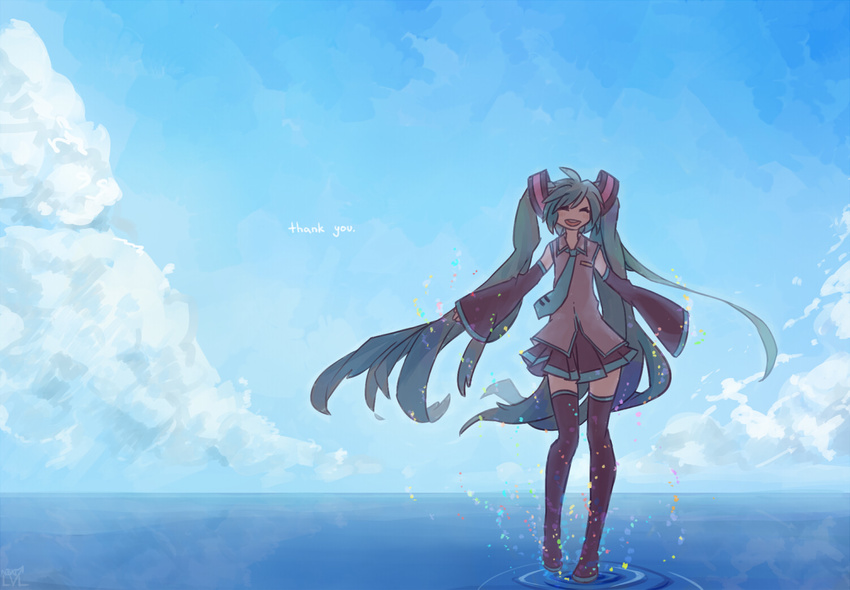 aqua_hair bad_id bad_pixiv_id female hatsune_miku long_hair seguchi-sama solo twintails vocaloid