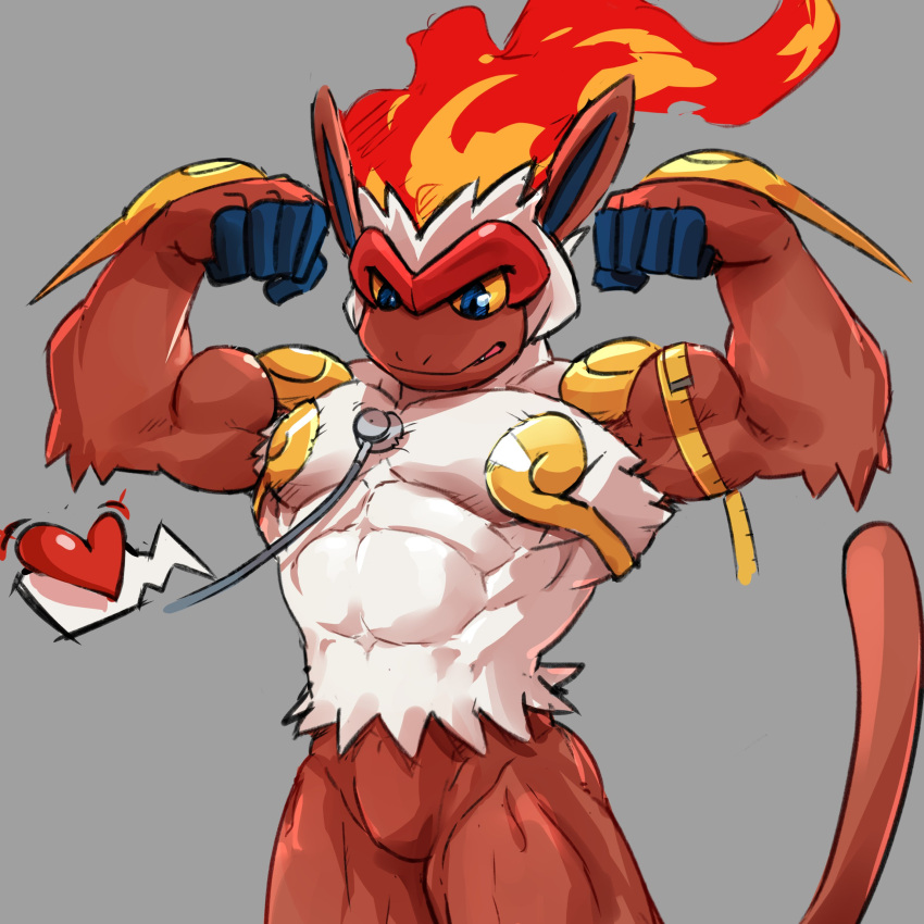 1:1 2021 abs absurd_res anthro biceps cardiophilia examination fire flexing flexing_bicep flexing_both_biceps front_view generation_4_pokemon heart_symbol heartbeat hi_res infernape listening_to_chest male mammal measuring_muscle medical_examination medical_instrument muscular muscular_male nintendo patient pecs pokemon pokemon_(species) portrait primate scientific_instrument solo standing stethoscope three-quarter_portrait waddledox