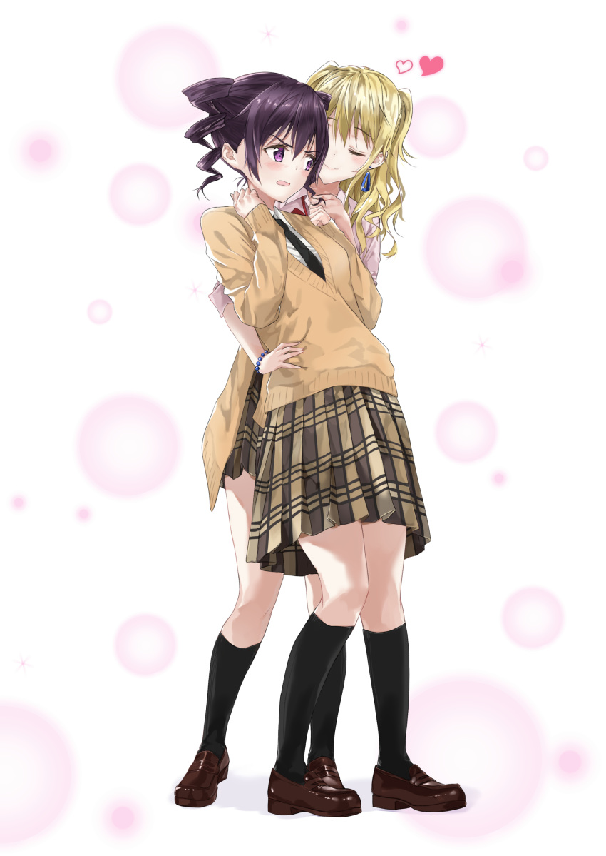 aihara_yuzu_(citrus) citrus_(manga) fujisaki_ribbon momokino_himeko seifuku sweater