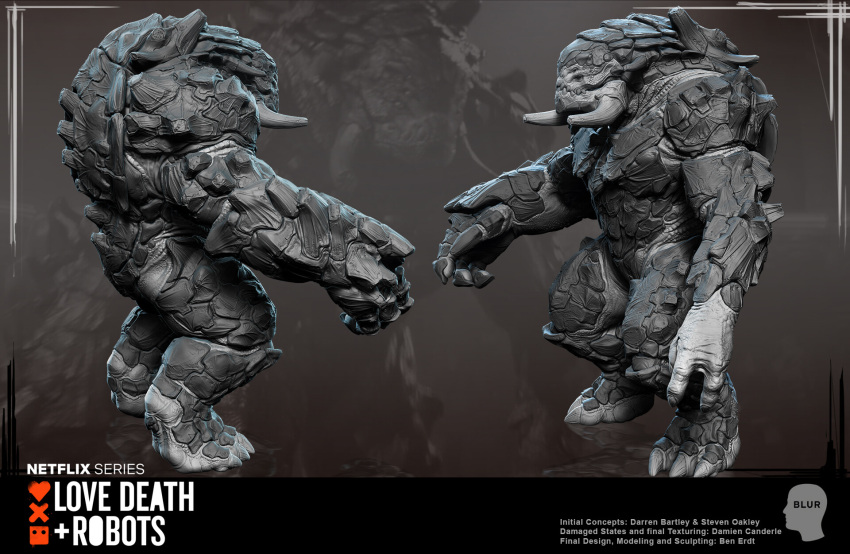 3d_(artwork) anthro ben_erdt claws digital_media_(artwork) english_text hi_res love_death_+_robots male model model_sheet monster muscular muscular_male netflix official_art scalie side_view simple_background stocky teeth text turboraptor tusks