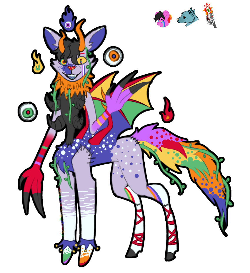 ambiguous_gender animatronic bat_wings caloxya canid canine centaur demon equid equid_taur equine european_mythology fire five_nights_at_freddy's flaming_eyes flaming_orb floating_eye floating_eyes floating_fire fur fusion greek_mythology hi_res hooves horn horse humanoid_taur hybrid machine mammal mammal_taur markings membrane_(anatomy) membranous_wings monster multicolored_markings multicolored_tail mythology patchwork_creature paws plant pony rainbow_markings rainbow_tail rainbow_wings rib_cage ribbons robot scottgames skeletal solo sparklefur spiked_wings spots spotted_body spotted_fur spotted_nose stitched_body stripes tail taur vines wings