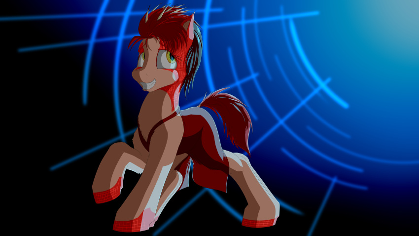 16:9 absurd_res art3mis clothing dress equid equine female friendship_is_magic green_eyes hair hasbro hi_res horse mammal my_little_pony pony ready_player_one red_clothing red_dress red_hair smile solo widescreen