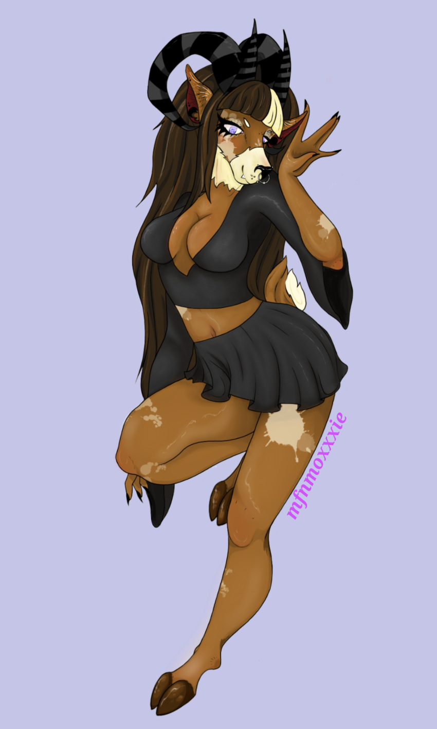 alternative_fashion anthro bovid caprine caprine_demon demon female furry goat goat_demon goth hi_res humanoid hybrid invalid_tag lilith_(disambiguation) mammal mfnmoxxxie original_character solo