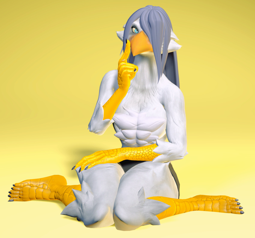 3d_(artwork) ambiguous_gender anthro avian beak bird bird_(petruz) blue_pupils digital_media_(artwork) feathers florian_archimedes hair heron hi_res long_hair long_neck male pelecaniform petruz_(copyright) pupils simple_background sitting sitting_on_ground solo source_filmmaker_(artwork) sueliz white_body