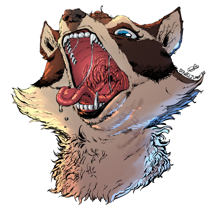 absurd_res ambiguous_gender anthro bodily_fluids detailed doweljump gullet hi_res long_tongue male male/ambiguous male_anthro male_pred mammal mouth_shot open_mouth procyonid raccoon saliva saliva_string slime tongue tongue_out uvula