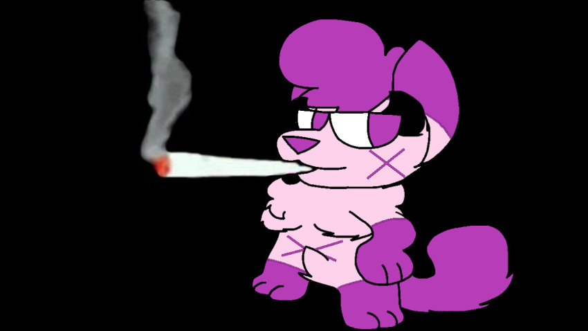 16:9 anthro domestic_cat felid feline felis female funni jajasies mammal mario_smoking_weed meme pvrple pvrpleisntok_(pvrplekat) ralsei_smoking_blunt smoking solo widescreen