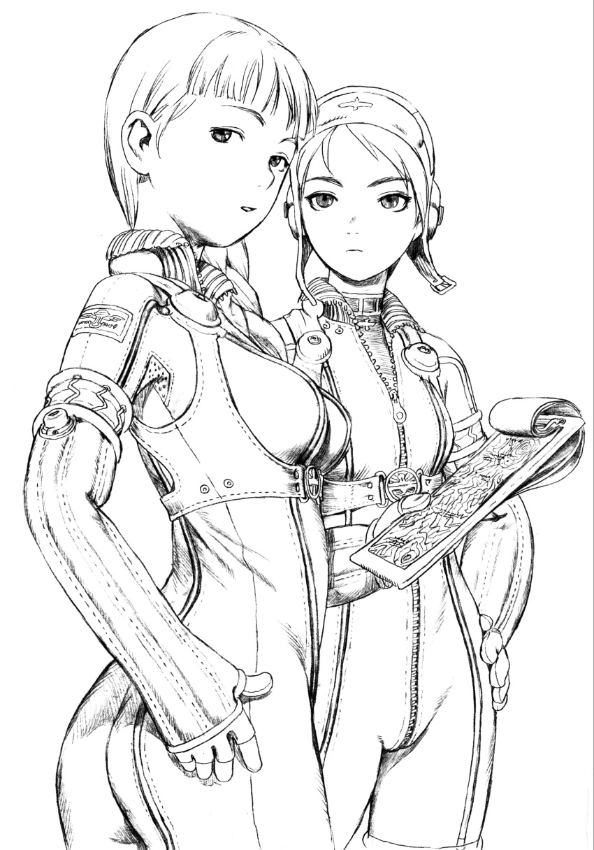 absurdres alister_agrew hat highres last_exile murata_renji official_art steampunk tatiana_wisla thumb_hole uniform