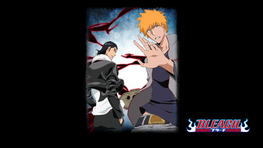 2boy 2boys bleach ginjou_kuugo highres ichigo kurosaki_ichigo multiple_boys orange_hair wallpaper