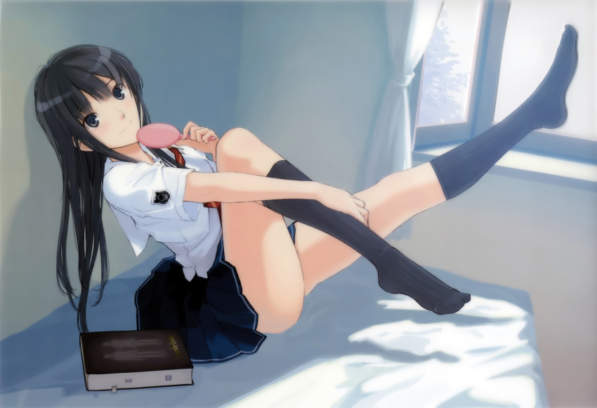 black_hair futami_eriko kimi_kiss seifuku takayama_kisai