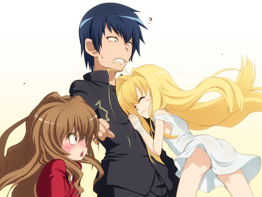 aisaka_taiga dragon_crisis! parody rose_(dragon_crisis) seifuku takasu_ryuuji toradora! tsundere