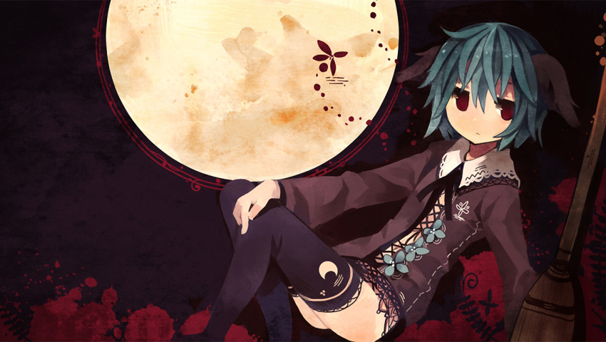 govurin kasodani_kyouko moon thighhighs touhou