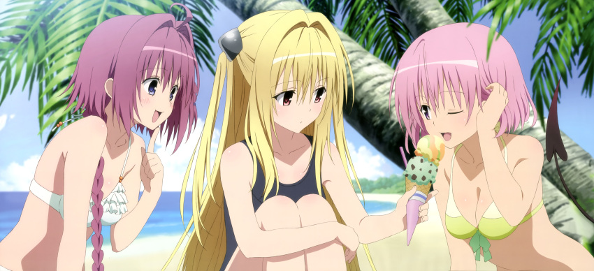 bikini golden_darkness kurosaki_mea momo_velia_deviluke swimsuits tagme to_love_ru to_love_ru_darkness