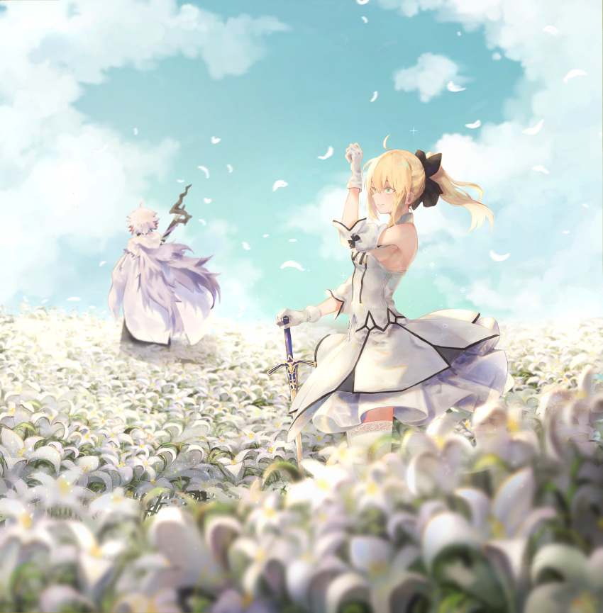 dress fate/grand_order pigonhae saber saber_lily sword tagme