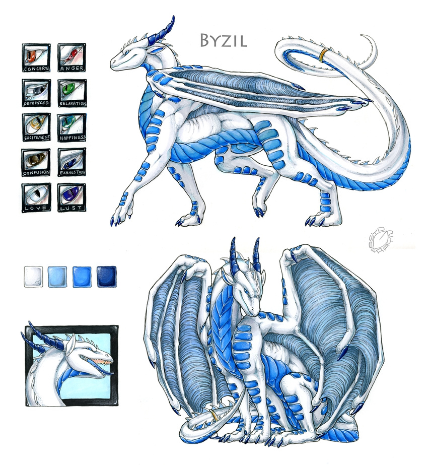 acidapluvia ambiguous_gender byzil dragon feral hi_res membrane_(anatomy) membranous_wings mythological_creature mythological_scalie mythology scalie simple_background solo tail white_background wings