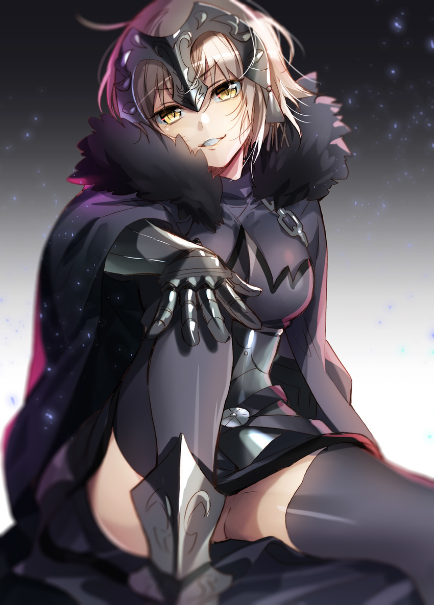 armor fate/grand_order jeanne_d'arc jeanne_d'arc_(fate/apocrypha) murakami_yuichi ruler_(fate/apocrypha) thighhighs