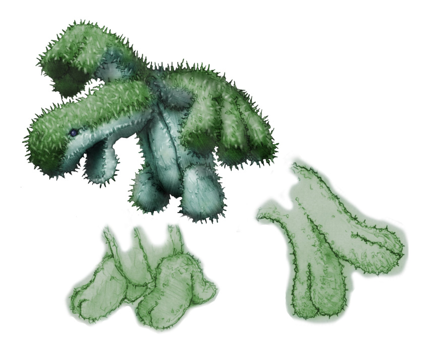 3_fingers 3_toes ambiguous_gender beady_eyes beta_design beta_pokemon_(species) beta_pokemon_games colored concept_art countershading digital_media_(artwork) digital_painting_(artwork) elemental_creature elemental_humanoid feet fingers flora_fauna grass green_body green_grass hi_res humanoid nintendo official_art open_mouth plant plant_humanoid pokemon simple_background solo toes unknown_artist unknown_species white_background white_body white_countershading