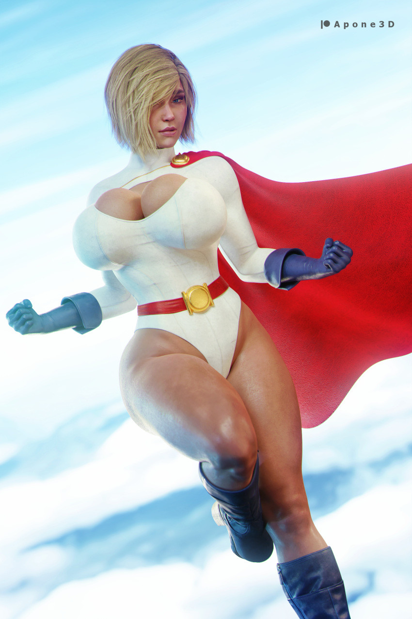 1girls 3d 3d_(artwork) absurd_res apone3d big_ass big_breasts biting_lip blender blender_(software) blonde_hair blue_eyes bob_cut boob_window boots breasts bubble_ass bubble_butt busty cape cleavage cleavage_cutout cleavage_overflow curvy cute dc dc_comics deep_cleavage female female_only flying hi_res hourglass_figure huge_ass huge_breasts injustice_2 kara_zor-el karen_starr large_breasts large_filesize leotard light-skinned_female light_skin looking_at_viewer medium_hair posing power_girl power_girl_(injustice) sensual shiny shiny_skin solo solo_female superman_(series) thick thick_ass thick_thighs wide_hips