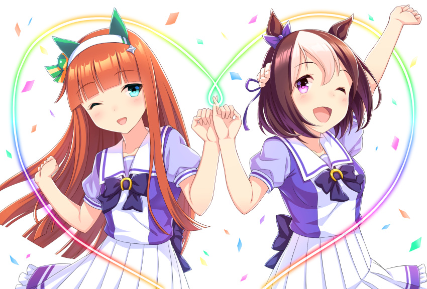 animal_ears seifuku silence_suzuka special_week uma_musume_pretty_derby