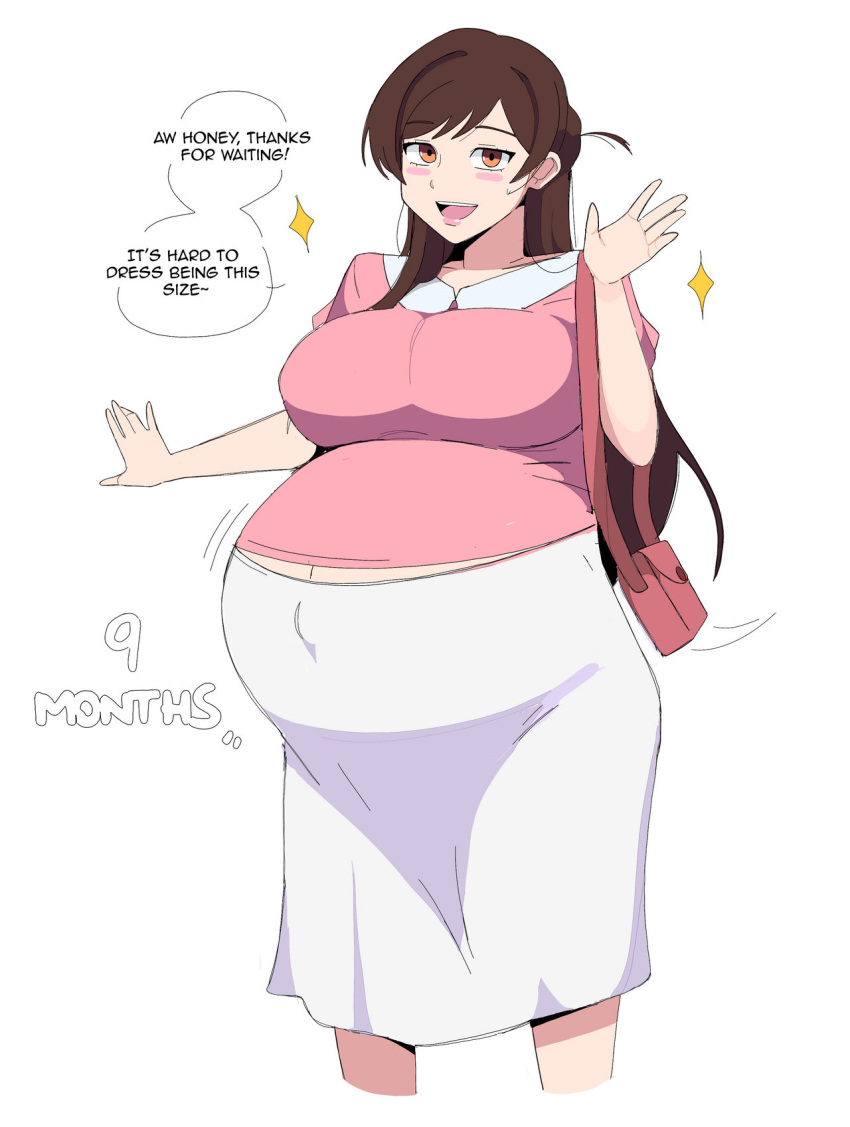 female female_focus femenino girlfriend hyper_belly jakejaccobus kanojo_okarishimasu mizuhara_chizuru pregnant pregnant_female ready_to_pop