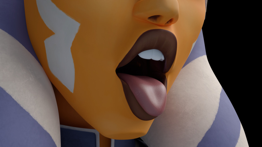 1girls 3d 3d_(artwork) ahe_gao ahsoka_tano airress3d_(3d-modeller) alien alien_girl blender blender_(software) close_up dsl female female_only licking_lips lips orange-skinned_female orange_skin seductive_mouth side_view smitty34 solo solo_female star_wars tagme the_clone_wars:_season_seven togruta tongue_out