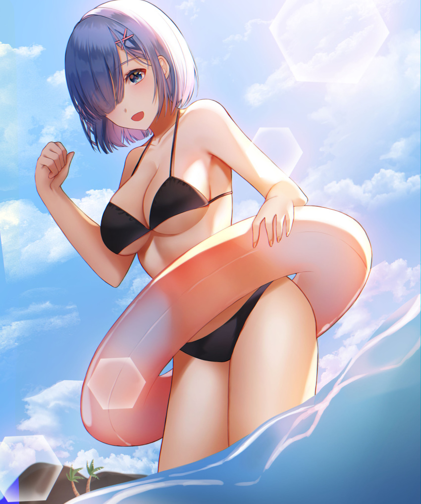 ame_816 bikini re_zero_kara_hajimeru_isekai_seikatsu rem_(re_zero) swimsuits