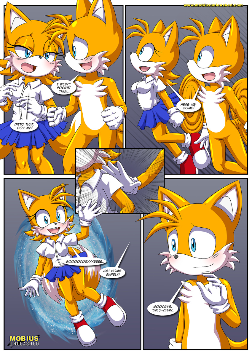 bbmbbf blush comic comic_page female male mobius_unleashed palcomix rule_63 sega sonic_(series) sonic_the_hedgehog_(series) tails tailsko