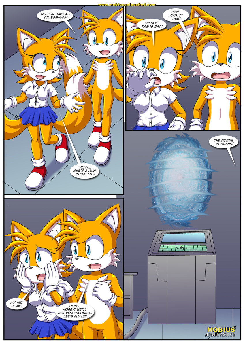 bbmbbf comic comic_page female male mobius_unleashed palcomix rule_63 sega sonic_(series) sonic_the_hedgehog_(series) tails tailsko