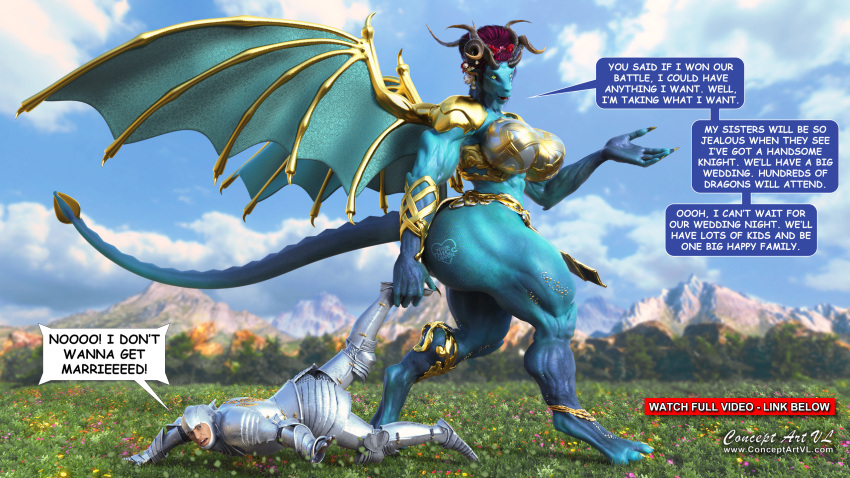 16:9 3d_(artwork) 3d_background adobe_photoshop_(artwork) anthro ass big_breasts big_butt breasts conceptartvl daz_studio_(artwork) digital_media_(artwork) digitigrade dragon duo english_text female female_anthro group hi_res huge_breasts human humanoid larger_female male male/female mammal membrane_(anatomy) membranous_wings muscular muscular_female mythological_creature mythological_scalie mythology scalie size_difference smaller_male spread_wings tail text thick_thighs trio url wide_hips widescreen wings