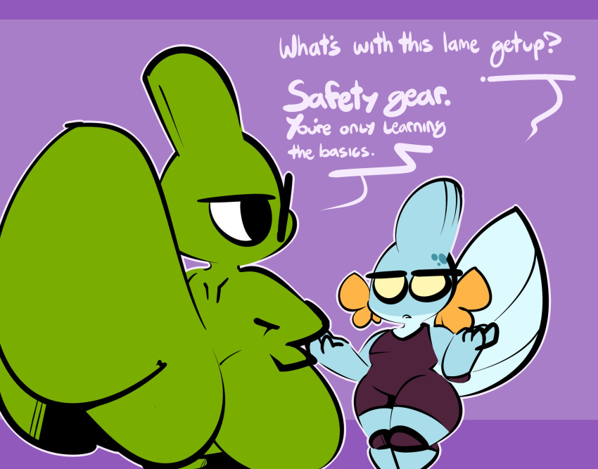 1-upclock anthro ass big_butt clothing daughter_(lore) dialogue duo eyewear father_(lore) father_and_child_(lore) father_and_daughter_(lore) female freckles generation_2_pokemon generation_3_pokemon glasses hi_res jay_(1-upclock) larvitar male mudkip nintendo noh_(1-upclock) nude parent_(lore) parent_and_child_(lore) parent_and_daughter_(lore) pokemon pokemon_(species) purple_background simple_background size_difference tail thick_thighs wrestling_outfit