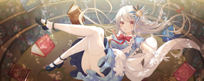 dress gomano_rio heels skirt_lift thighhighs