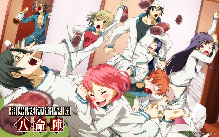 g_yuusuke gadou_rinko hiiragi_yoshiya light manase_akira narutaki_atsushi oosugi_harumitsu sera_mizuki sousyu_sensinkan-gakuen_hachimyoujin tatsunobe_ayumi wallpaper