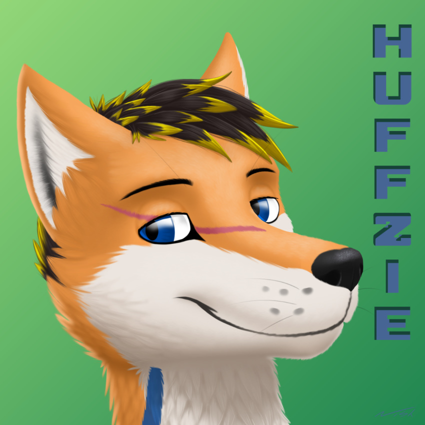 1:1 2019 canid canine fox hi_res huffzie icon male mammal nisharu portrait solo