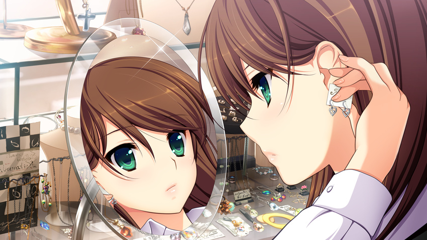 brown_hair game_cg green_eyes hatsukoi_1/1 koizumi_amane tokizaki_maya