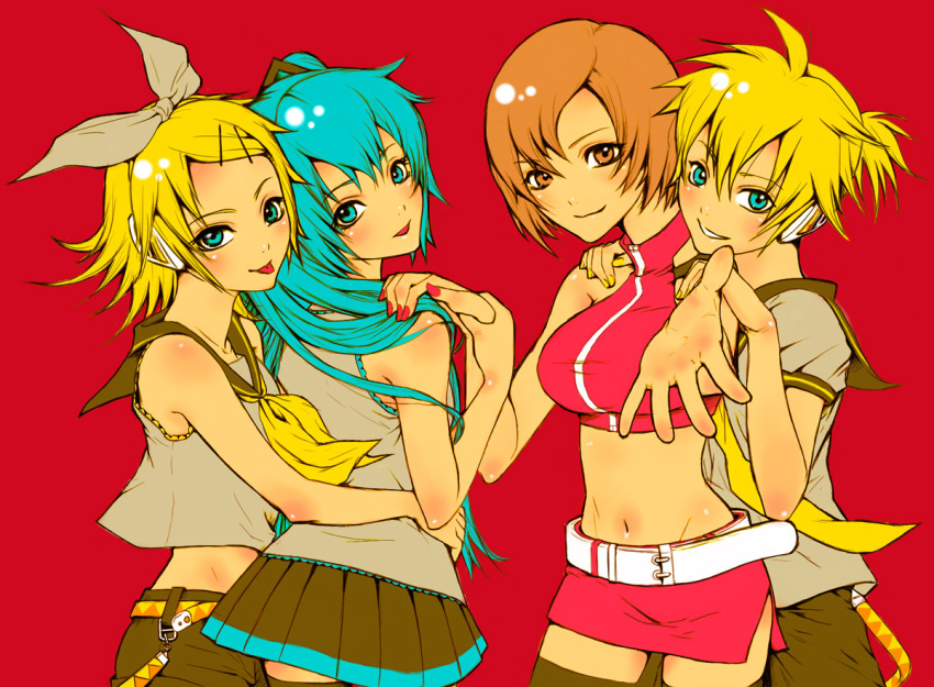 hatsune_miku kagamine_len kagamine_rin meiko nayu vocaloid