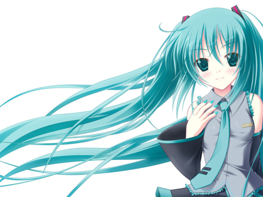 amino hatsune_miku long_hair twintails vocaloid white