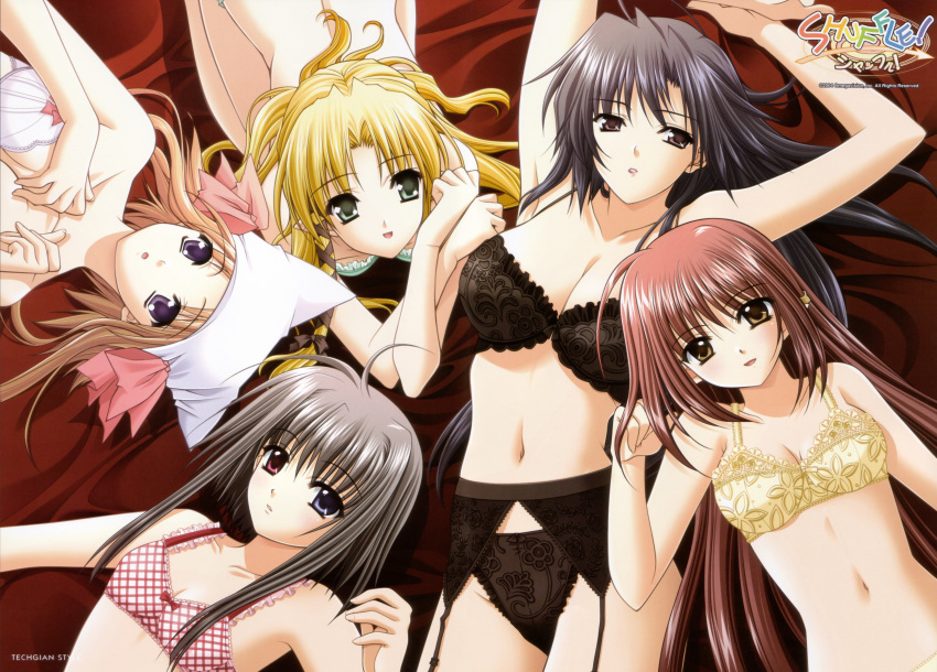 benibara_nadeshiko bra breast_hold fixed garter_belt heterochromia kareha kikyou mayumi_thyme nishimata_aoi pantsu shigure_ama shuffle suzuhira_hiro